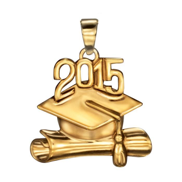 2015 18k Gold Plated Graduation Pendent