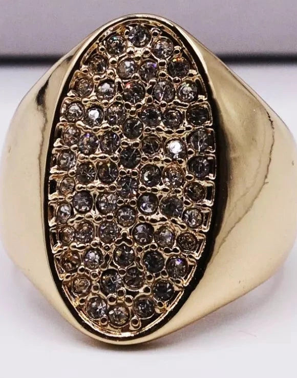 Modern Glamour Pave Signet Ring