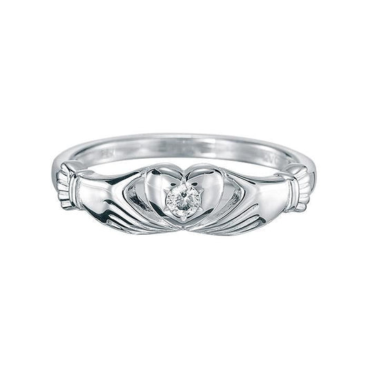 Sterling Silver Modern Claddagh Ring