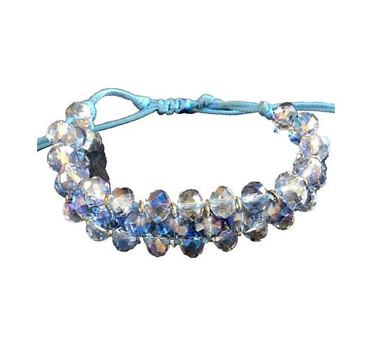 Beaded Adjustable Bracelet Blue