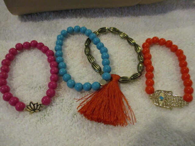 Boho Stretch Bracelet Set Hamsa