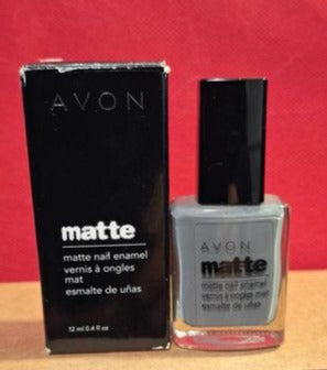 Matte Nail Enamel Grey Cement