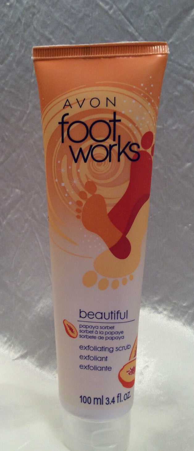 Foot Works Beautiful Papaya Sorbet Exfoliating Scrub 3.4 Fl Oz