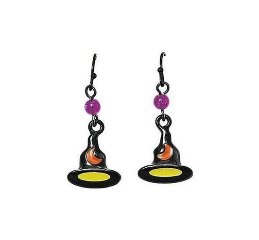 Avon Halloween Witches Hat Dangle Trick Treat Earrings