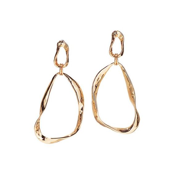 Modern Sculpted Hoop Earrings