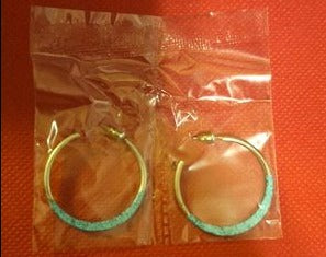 Modern Seafoam Hoop Earrings